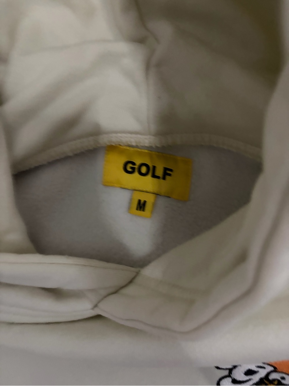 Golf Wang Cream Hoodie with Orange Logo - Picture 3 of 6